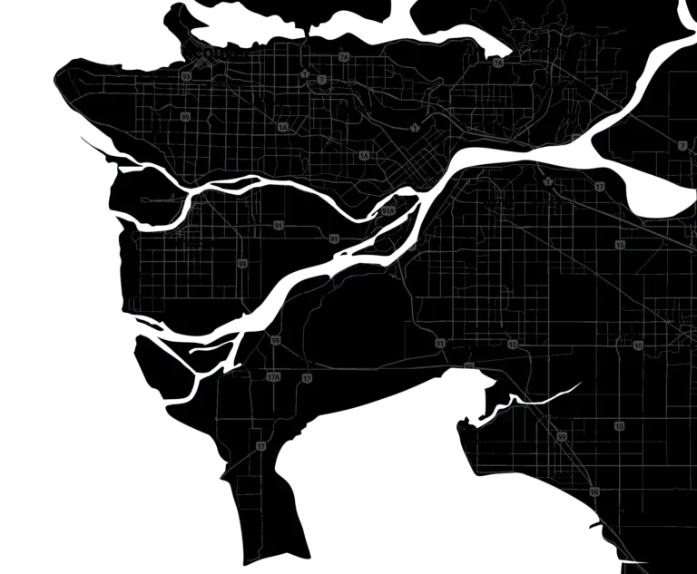 Lower Mainland Map No Pins