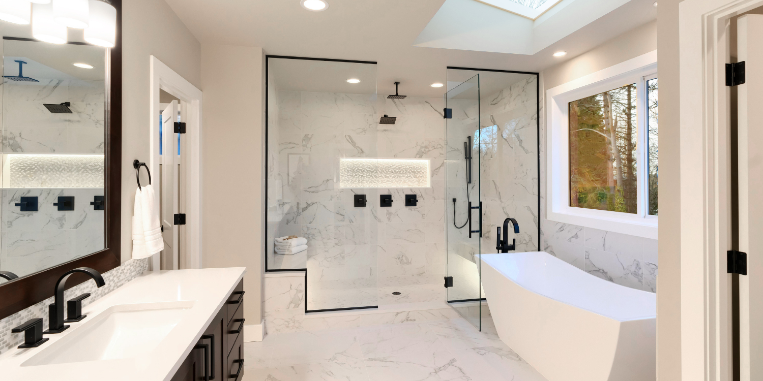 Modern Bathroom In White - Traditional vs. Modern Luxury Home Design: Trends of the Affluent and How They Came to Be
